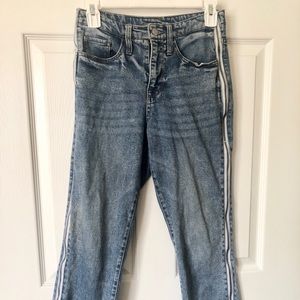 Zipper boyfriend jeans